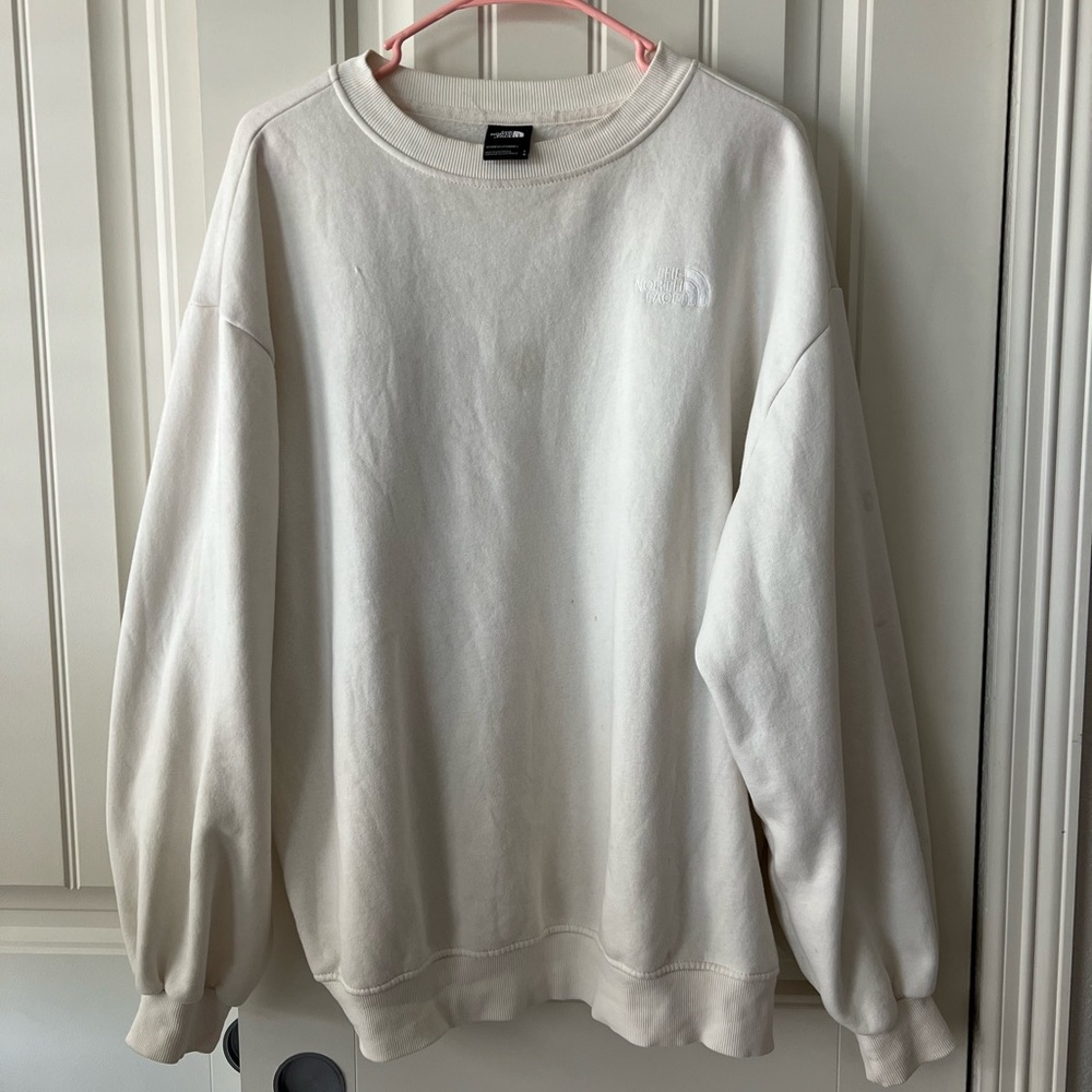 North Face white sweatshirt women’s L